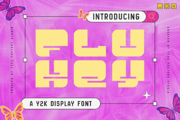 Flukey: A Bold Y2K Display Typeface for Retro-Futuristic Branding