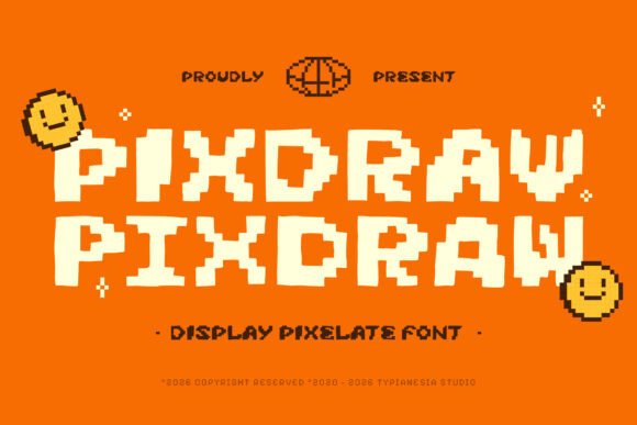 Pixdraw: The Organic Pixel Font for Retro Brand Identity