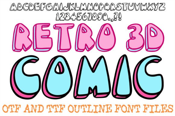 Retro 3d Comic: The Ultimate Display Font for Handmade Products