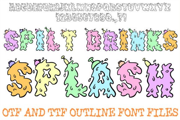 Spilt Drinks Splash: The Creative Font for Scroll-Stopping Visuals