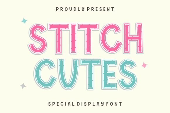 Stitch Cutes: A Playful Display Font for Branding Projects