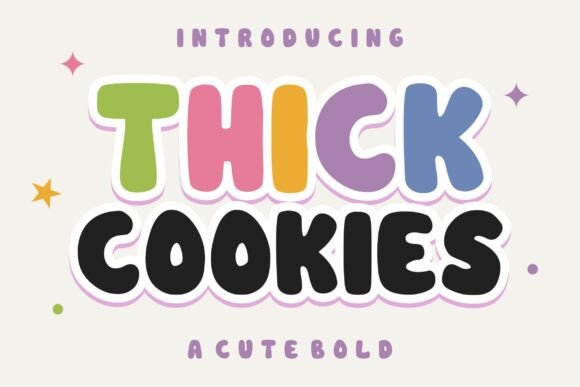 Thick Cookies: A Playful Display Typeface for Modern Web Design