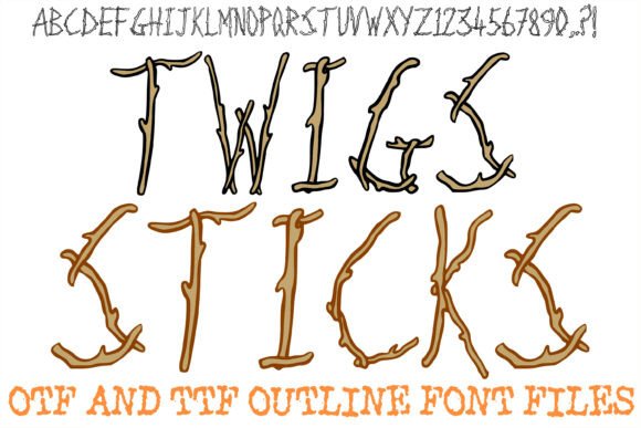 Twigs Sticks: The Premium Display Font for Outdoor Branding
